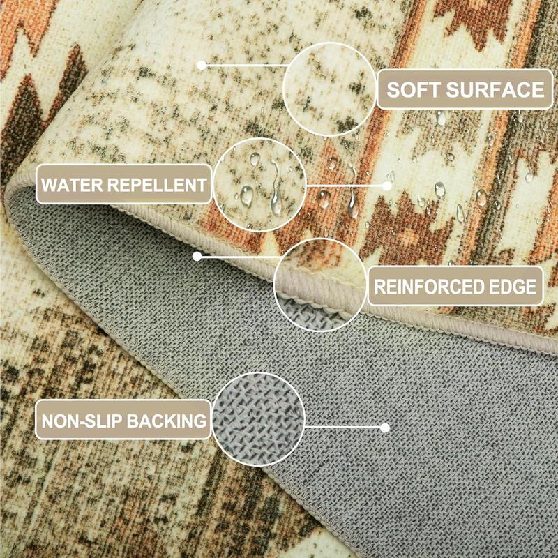 Vintage Moroccan long rug, washable