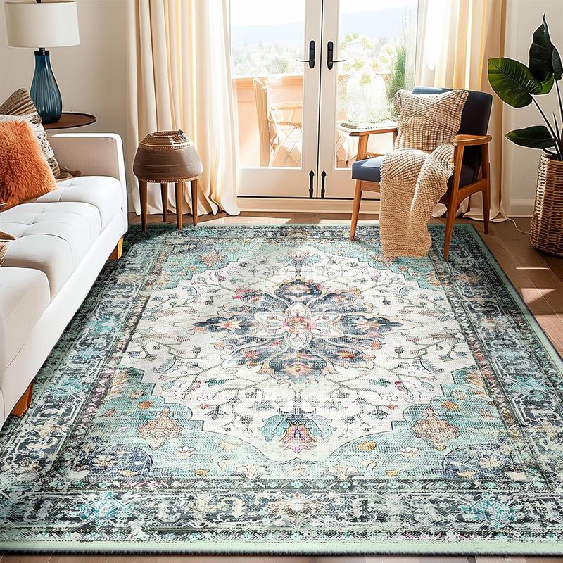 Vintage Moroccan long rug, washable
